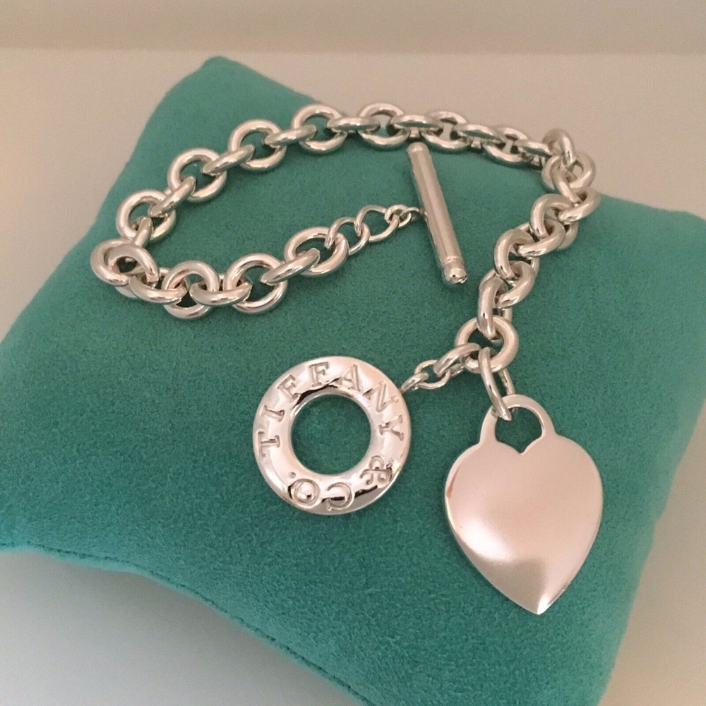 Large Tiffany & Co Heart Tag Toggle Bracelet